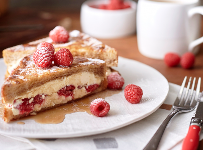 Raspberry Stuffed French Toast